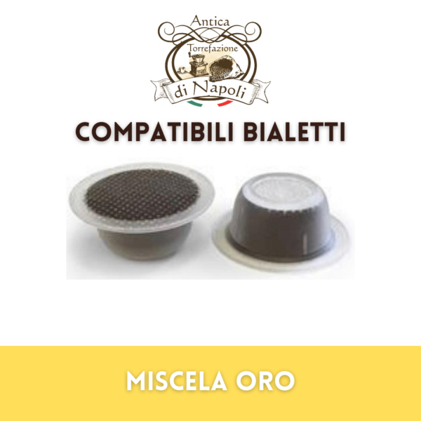 Antica torrefazione di Napoli - 100 Capsule compatibili Bialetti – miscela oro