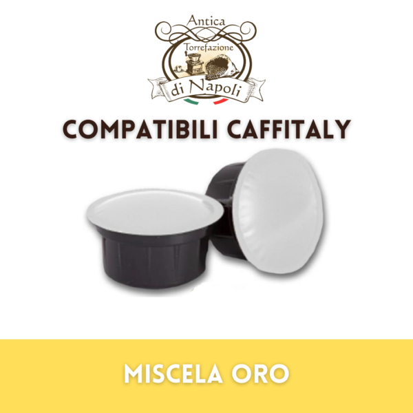 Antica torrefazione di Napoli - 100 Capsule compatibili Caffitaly – miscela oro