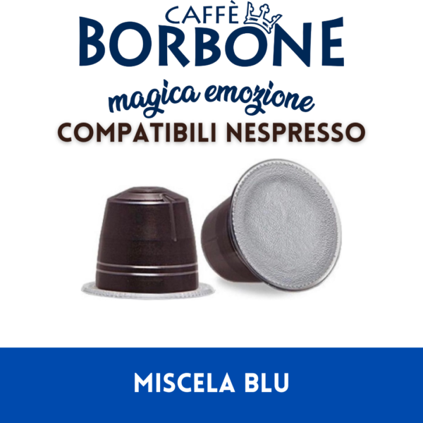 Caffè Borbone - 100 Capsule compatibili Nespresso - Miscela blu