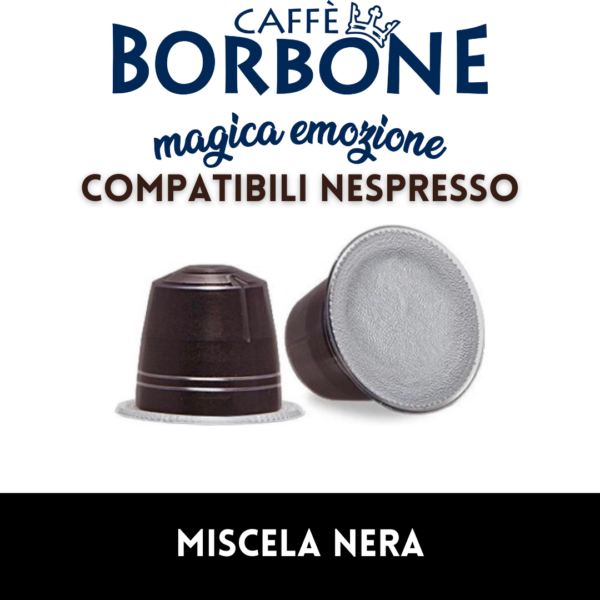 Caffè Borbone - 100 Capsule compatibili Nespresso - Miscela nera